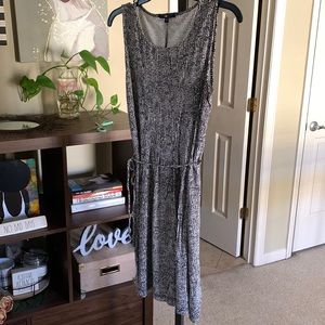 Black and white swing type dress